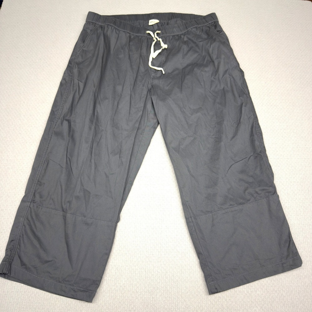 Pact Organic Pants Mens XXL Gray Twill Drawstring Lounge Casual Minimalist